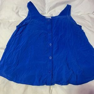 Blue tank top. Gently used